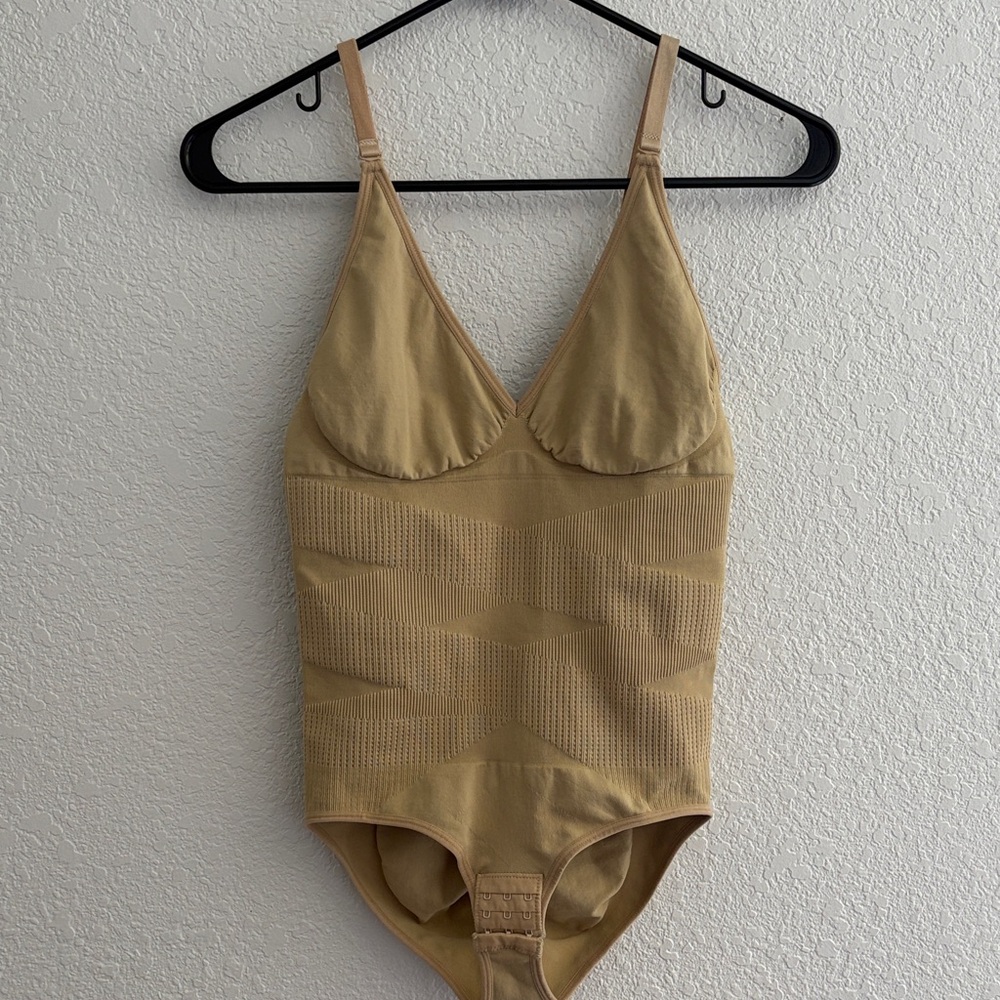 Beige Bodysuit with Adjustable Straps